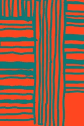 Vibrant Orange Teal Pattern