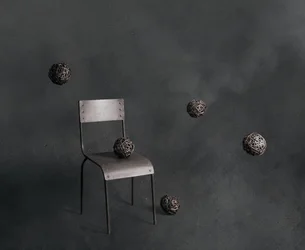 Floating Wicker Balls and Chair