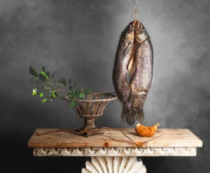 Rustic Fish Still Life