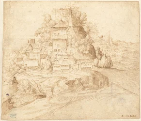 A Village Nestled at the Foot of a Hill