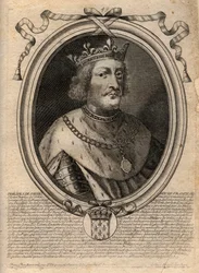 Portrait of Philippe VI of Valois (1294-1350), King of France - Philip VI of Valois (1293-1350) King of France - Engraving from 