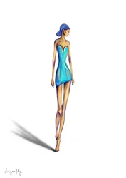 Chic Blue Dress Woman