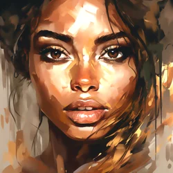 Abstract Beautiful Brown Woman, Natural Beauty