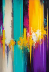 Abstract Composition, Vibrant and Warm Colors