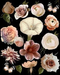 Dark Botanical Blooms