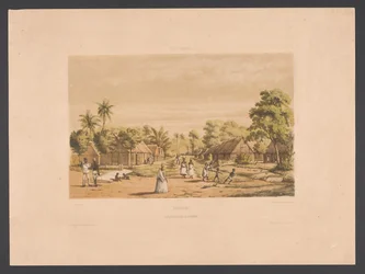 Dwellings of Enslaved People on a Surinamese Plantation (Suriname. A Plantation Slave Camp) (West Indies) (Views from the Netherlands