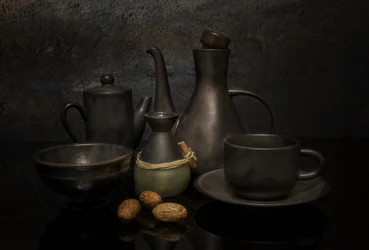 Moody Pottery Still Life