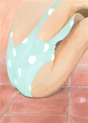 Green Polka Dot Swimsuit