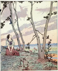 Go get Orleans and sacred the king to Reims. Words heard by Joan of Arc (1412-1431) while she was a shepherd in Lorraine. Illustration of Job (Jacques Marie Gaston Onfray and Breville) (Jacques-Marie) (1858-1931) for the book 