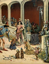 History of France in the Middle Ages: The King of France Louis XI called the Prudent aging in his castle of Plessis-les-Tours in the company of bohemians who came to entertain him