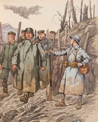 Blueberry (young recruit supervising German prisoners during the First World War)