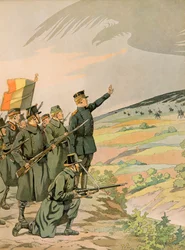 Jacques Marie Gaston Onfroy de Breville, known as JOB (1858-1931) - History of Belgium: King Albert (1875-1934) and the Belgian army face the German invasion during the First World War, Private Collection