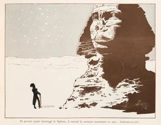 Napoleon Bonaparte before the Sphinx during his campaign of Egypt