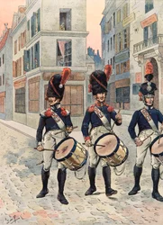 Outfit of French troops at all times: Drums of the National Guard of Paris (1814 - 1815)