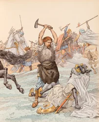 The Blacksmith of Poitiers During the Battle of Poitiers in 732