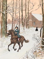Young George Washington Leaving the Family Home in 1740