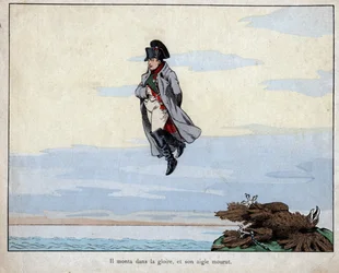The death of Napoleon, 5 May 1821 - lithograph by Job (Jacques Onfroy de Breville) from Le Grand Napoleon des Petites Enfants 1893